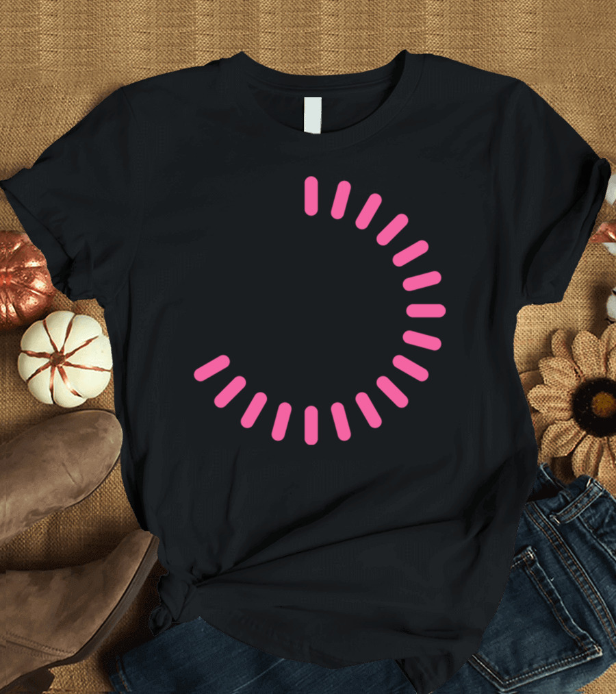 Loading Baby Girl Pink and Black Progress Circle T-Shirt