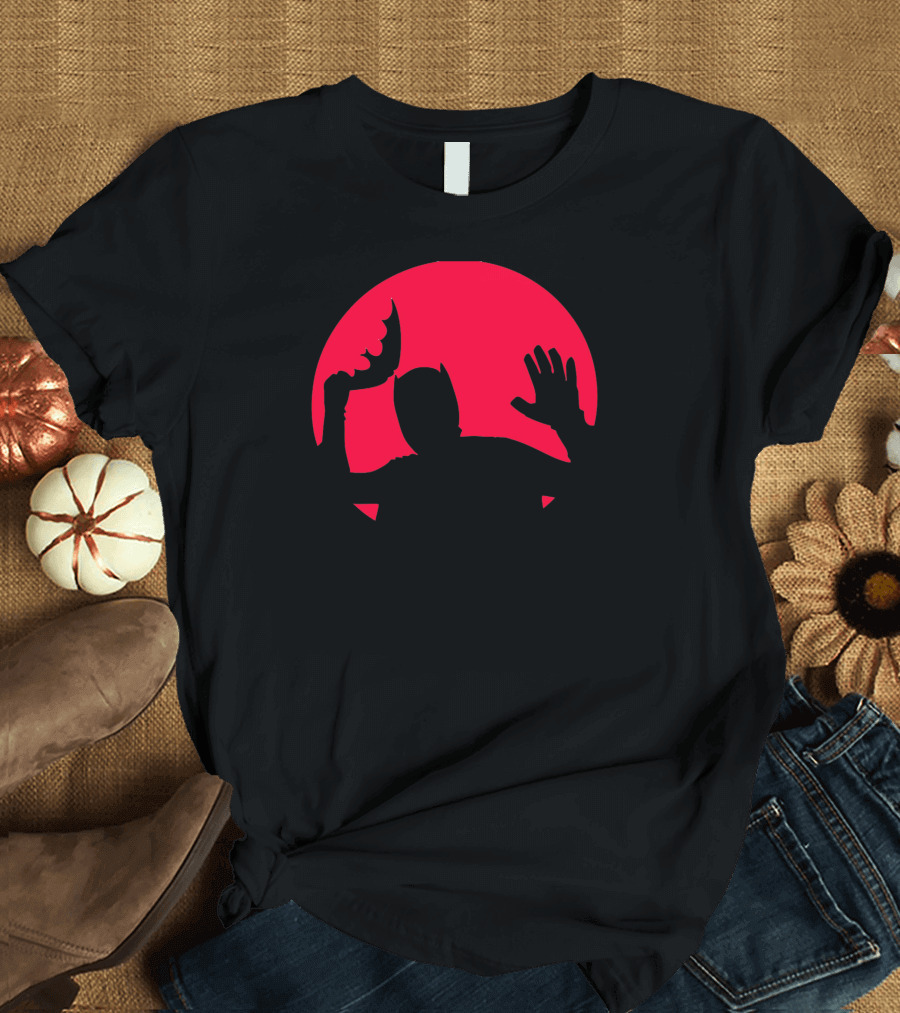 Moonlight Dark Red Silhouette Shadow T-Shirt