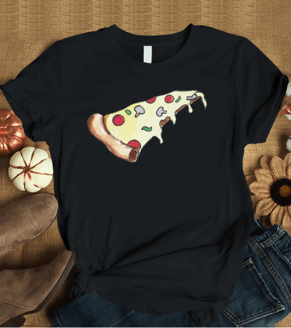 T-Shirt: Pizza Slice with Pepperoni and Mushrooms T-Shirt Pizza Slice with Pepperoni and Mushrooms T-Shirt