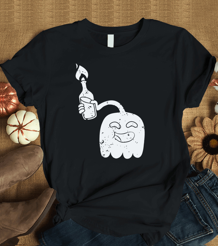 Regular Show Molotov Ghost Holding Flaming Bottle T-Shirt