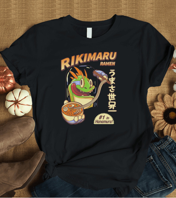 T-Shirt: Rikimaru Ramen #1 in Hanamura うまさ世界一 T-Shirt Rikimaru Ramen #1 in Hanamura うまさ世界一 T-Shirt