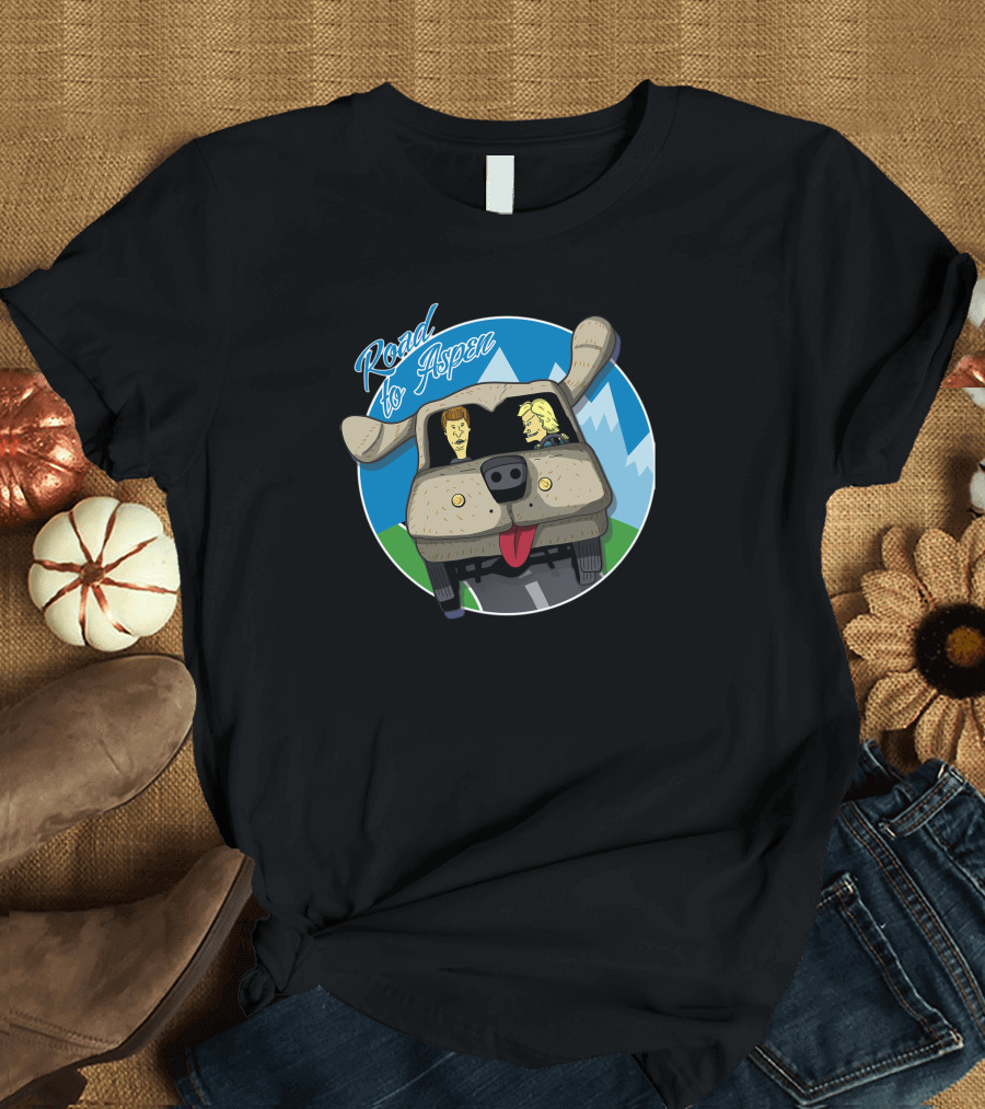 Road to Aspen Dog Van Adventure T-Shirt