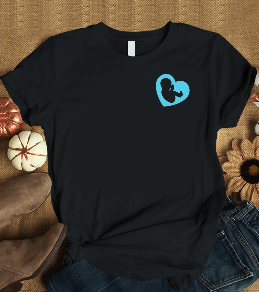 Bun In The Oven Heart with Baby T-Shirt