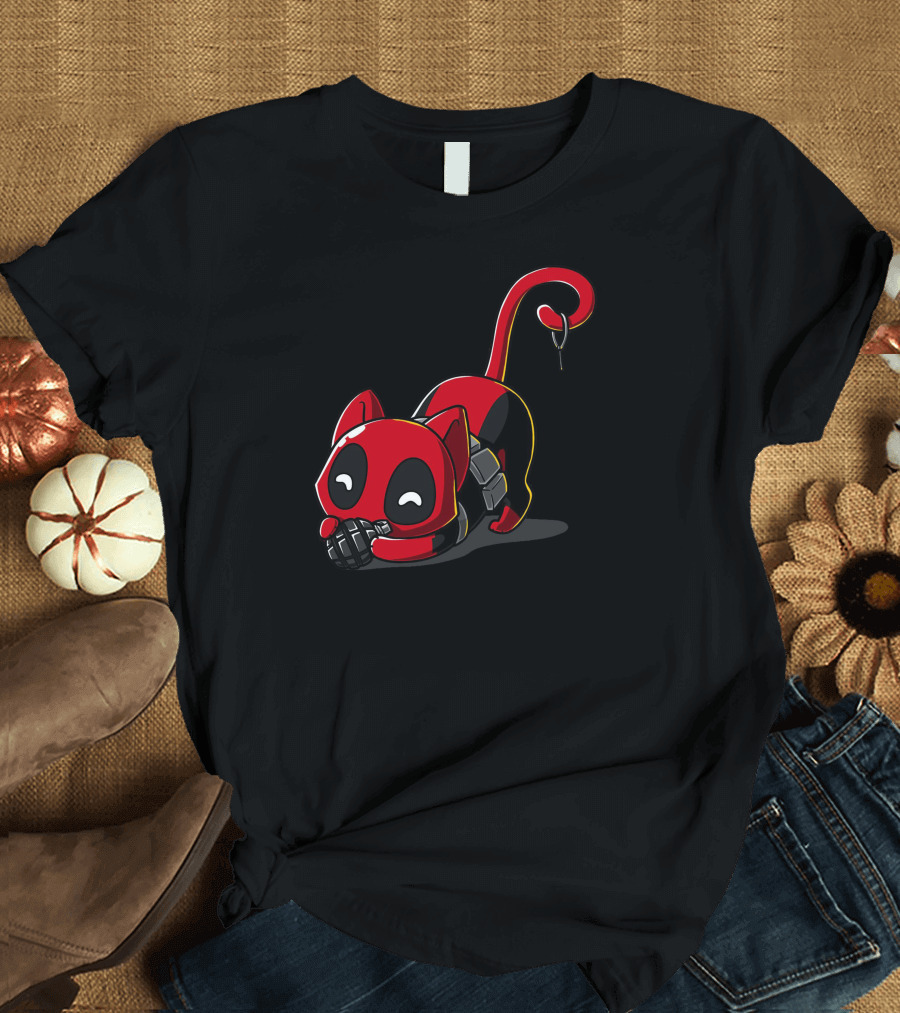 Playful Catpool Chimichanga Kitty Adventure T-Shirt