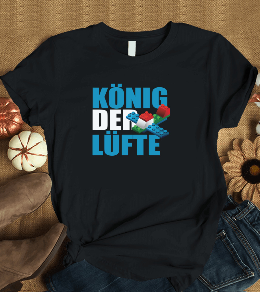König Der Lüfte Pilot Saying King Of The Skies LEGO Blocks T-Shirt
