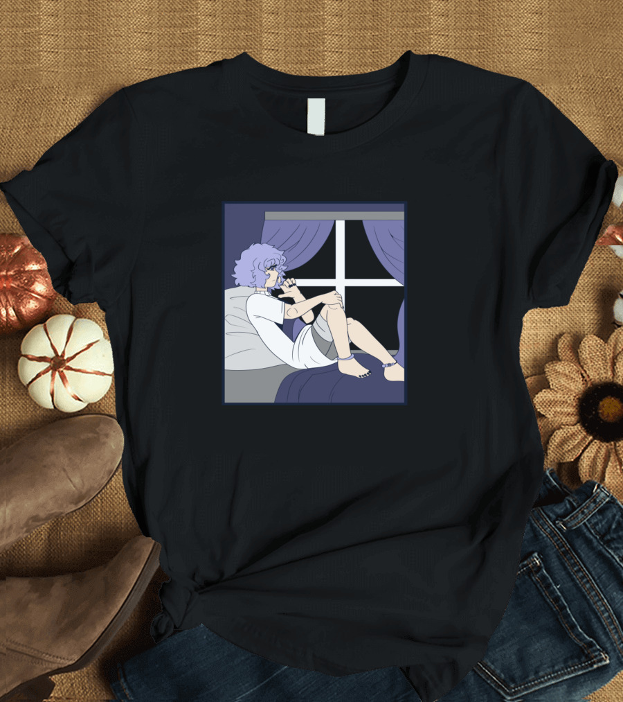 Sitting By The Window Dreamy Night Thoughts T-Shirt