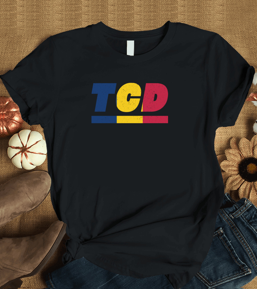 TCD Chad African ISO Code 3166 Blue Yellow Red T-Shirt