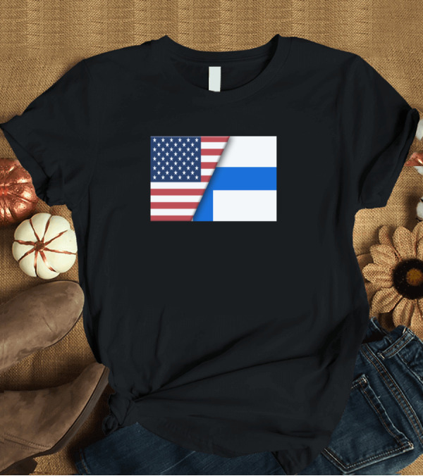 T-Shirt: Usa Flag Finland Finnish Flag Immigrant Ancestry Dual Heritage T-Shirt Usa Flag Finland Finnish Flag Immigrant Ancestry Dual Heritage T-Shirt