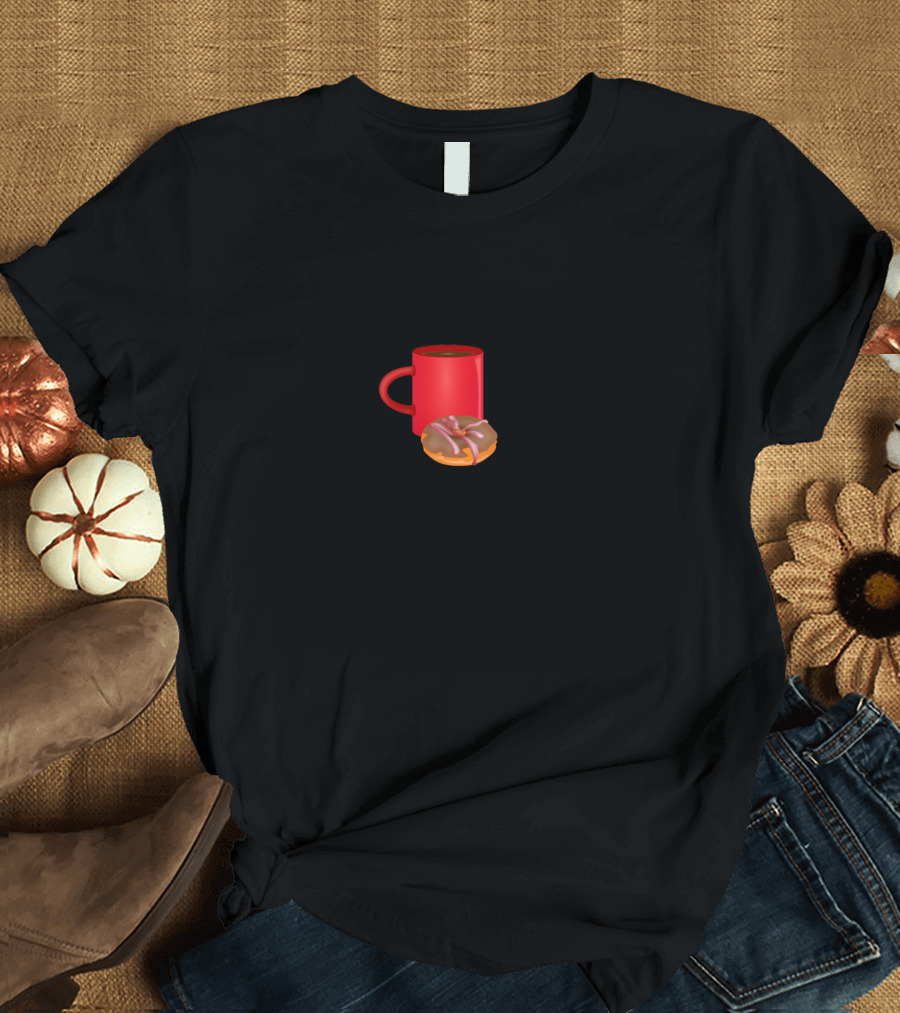 You Had Me At Donuts Chocolate Glazed Breakfast Treat with Coffee Mug T-Shirt
