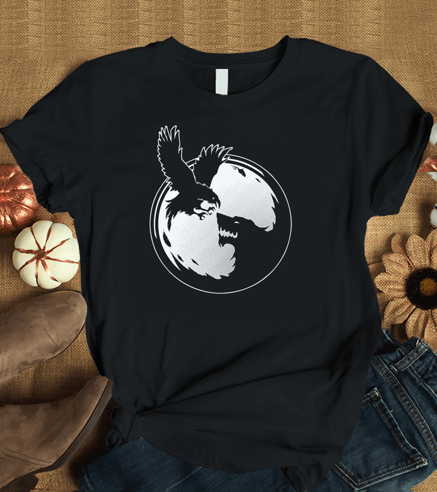 A Feast For Crows Moon Silhouette Raven T-Shirt