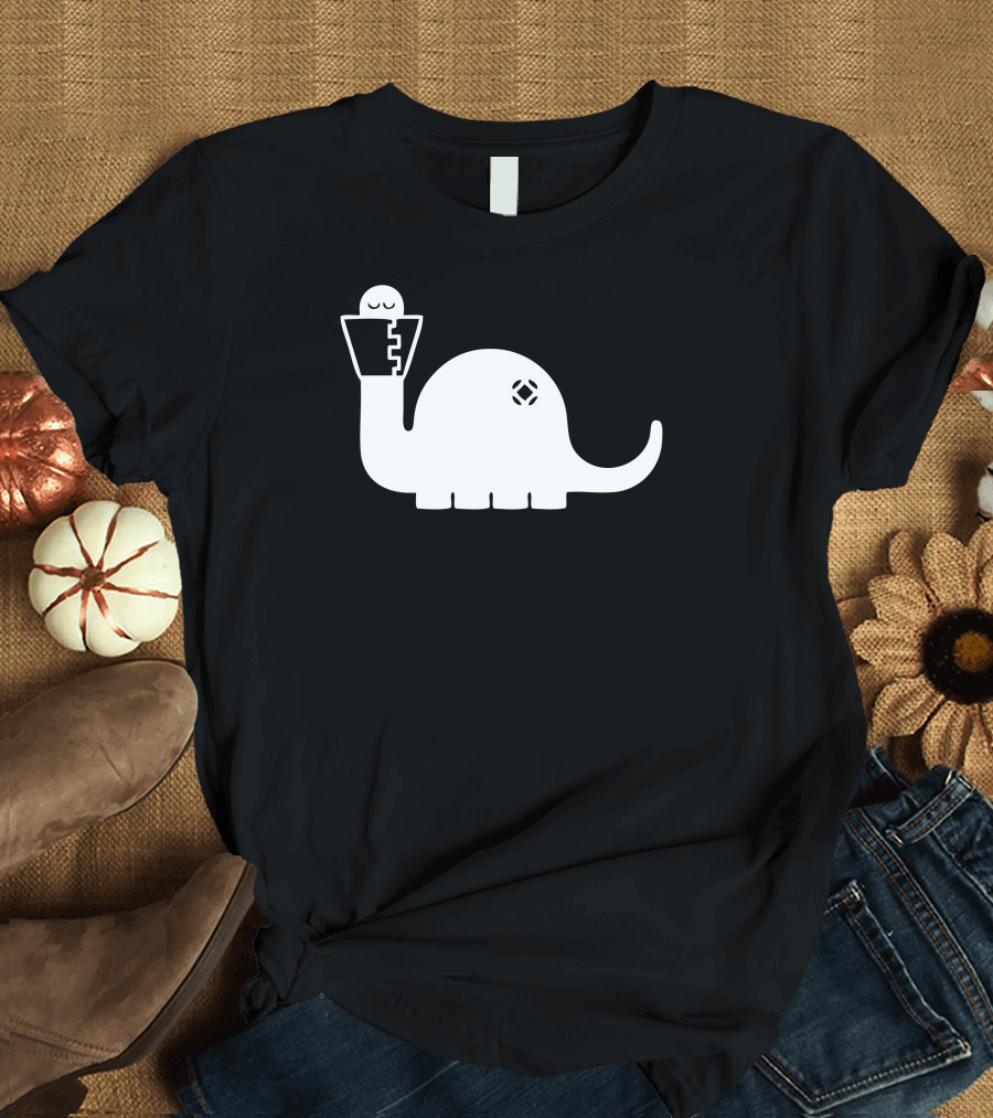 Sleeping Dino Apatosaurus White T-Shirt