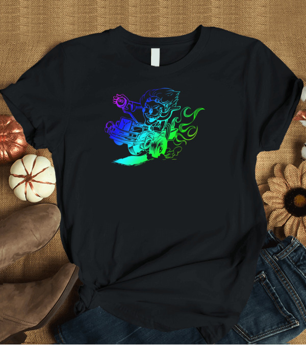 T-Shirt: Doc Fink Time Traveling Neon Racer T-Shirt Doc Fink Time Traveling Neon Racer T-Shirt