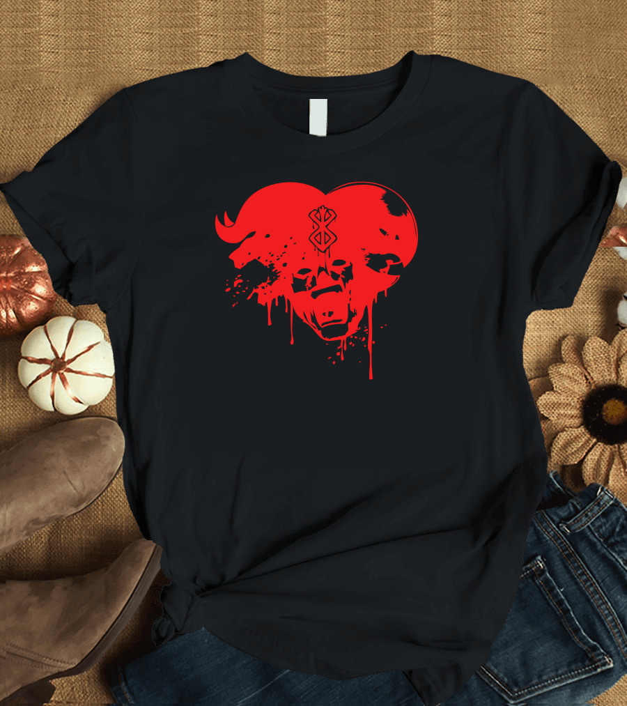 Heart Of Darkness Skull Dripping Red T-Shirt