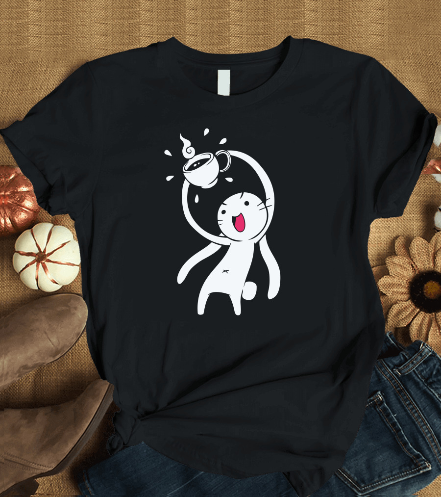 Hot Coffee Splash for Sweet Bunny Joy T-Shirt