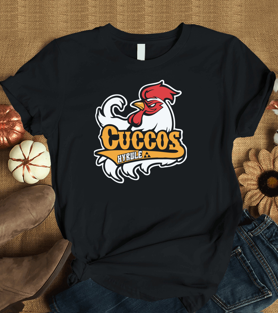 Hyrule Cuccos Rooster Logo Gaming T-Shirt