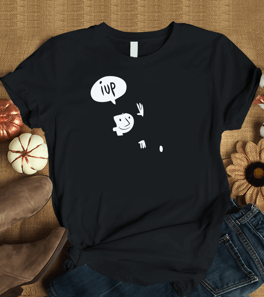 Iup Character on Bicycle Waving T-Shirt