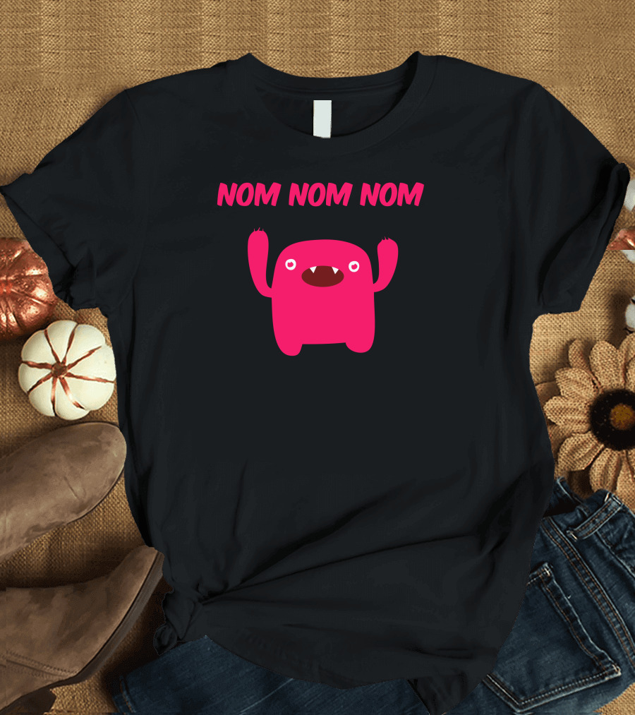 Nom Nom Nom Pink Monster T-Shirt