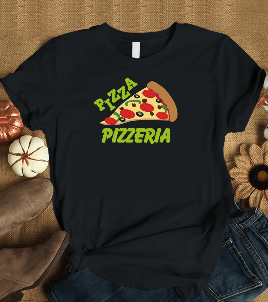 Pizza Pizzeria Slice with Pepperoni and Olives T-Shirt
