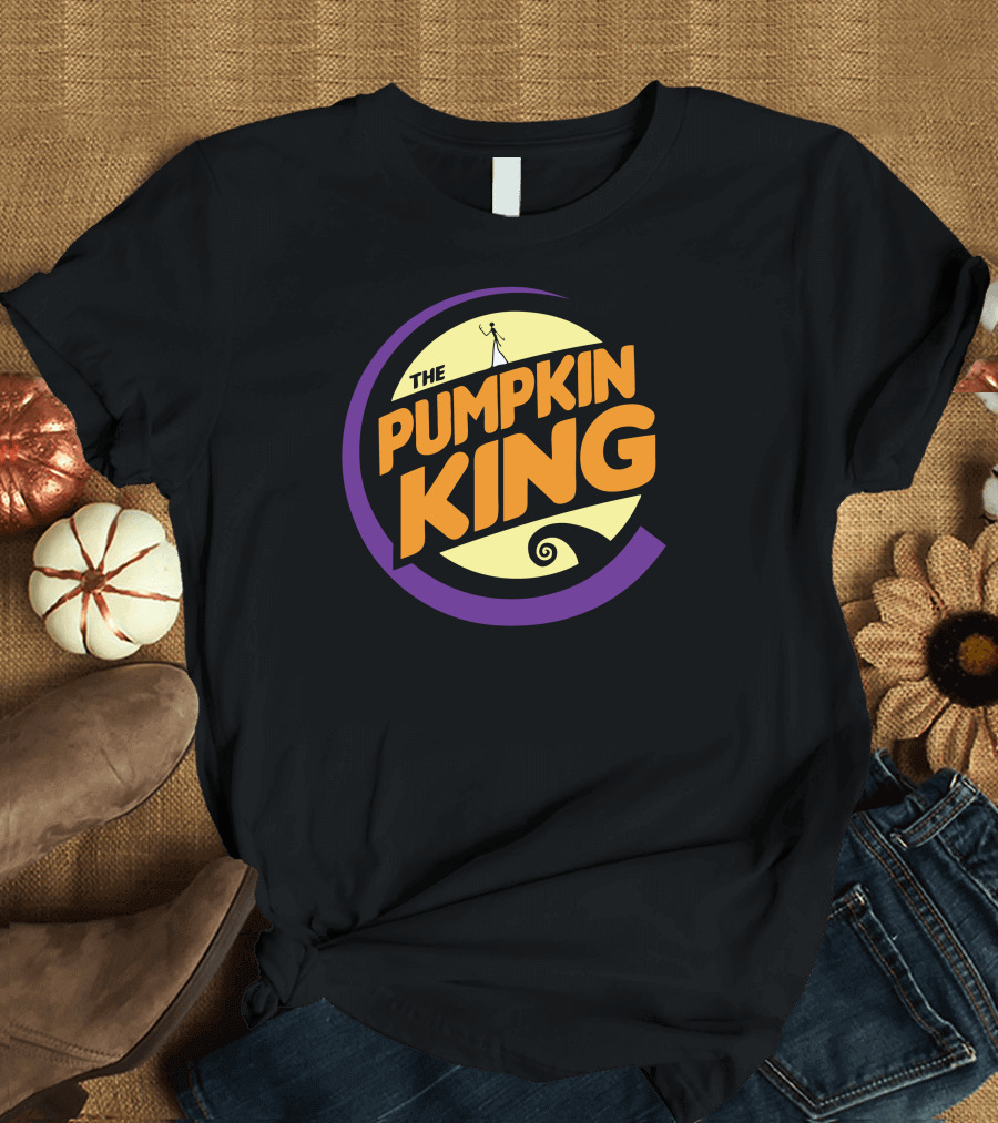 The Pumpkin King Halloween Spiral Moon Icon with Stick Figure T-Shirt