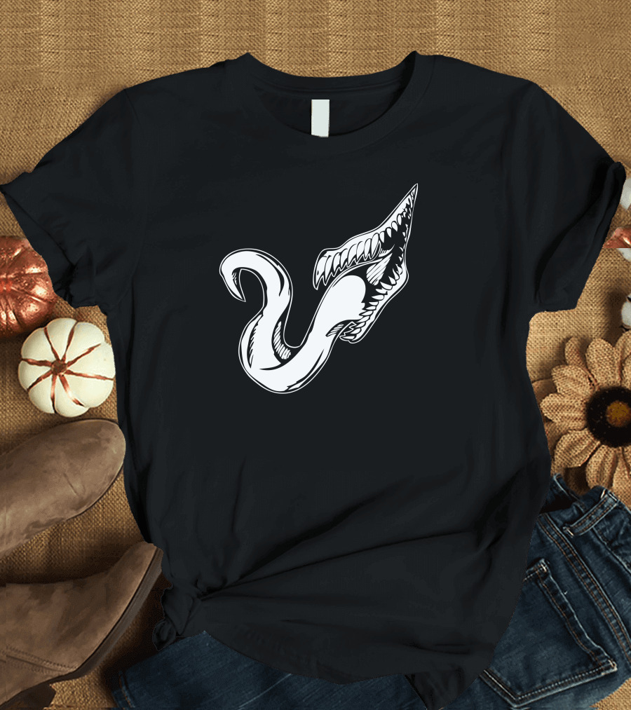 Venomous Maw Snake Fang and Tongue Embrace T-Shirt