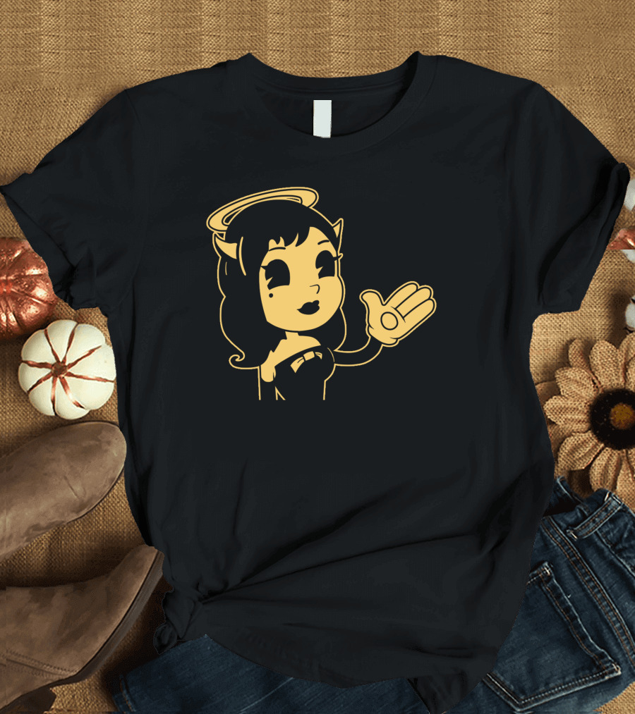 Alice Angel Cartoon Halo Character Drawing T-Shirt