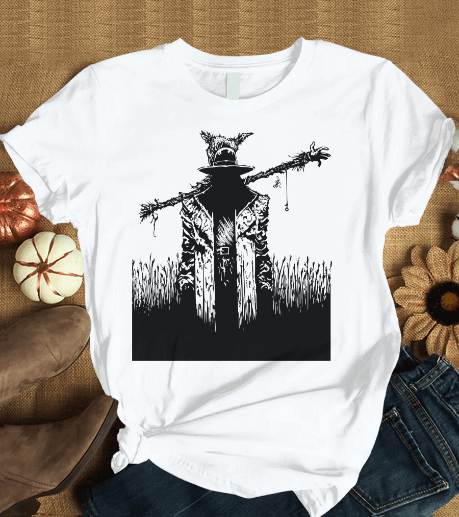 Jeepers Creepers Scarecrow Dark Figure in Cornfield T-Shirt