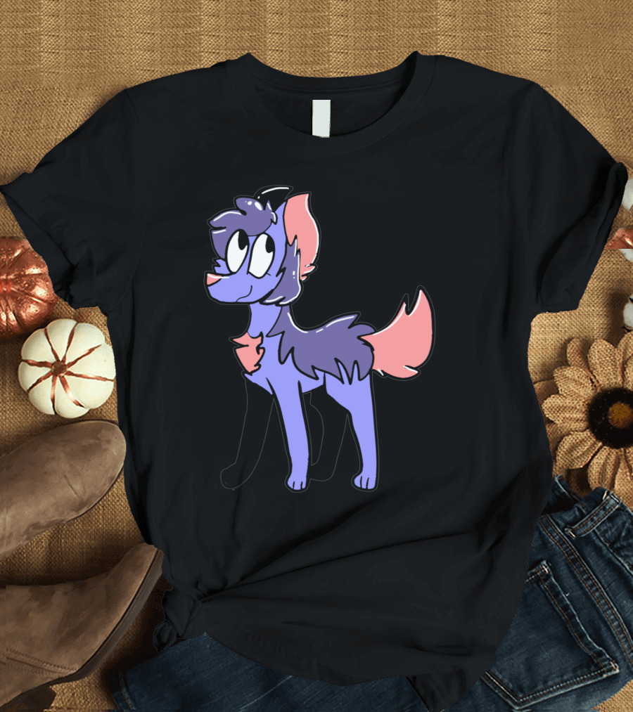 Yorkie Palette Custom Purple Pink Cartoon Dog T-Shirt