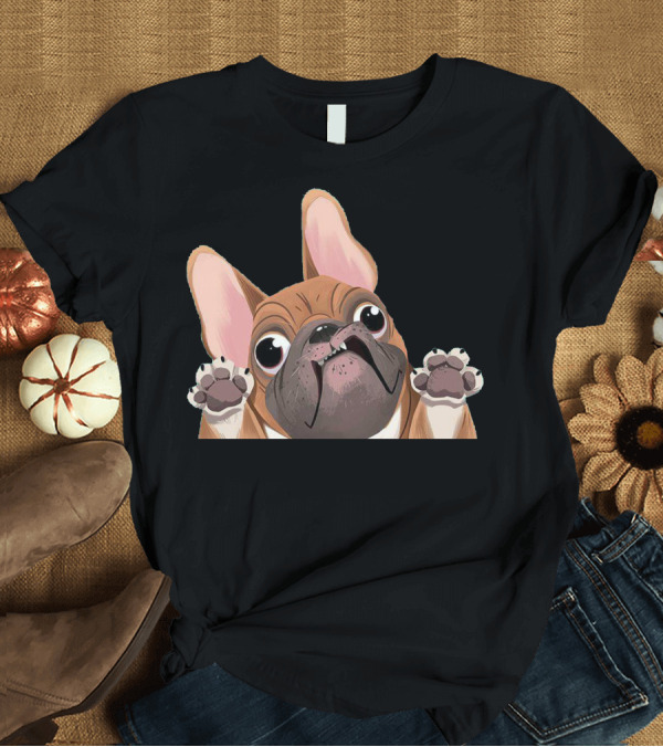 T-Shirt: Pug Missed His Friend Cute Cartoon Dog Paw Prints T-Shirt Pug Missed His Friend Cute Cartoon Dog Paw Prints T-Shirt