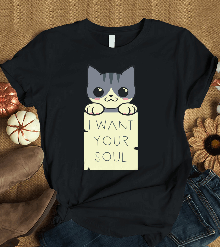 I Want Your Soul Kitty T-Shirt