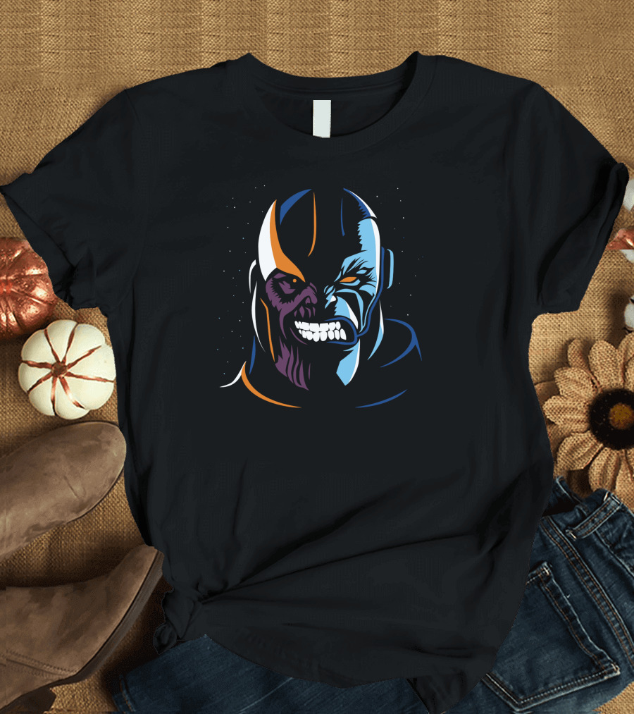 Thanos Versus Apocalypse Mask Face Mashup Battle T-Shirt