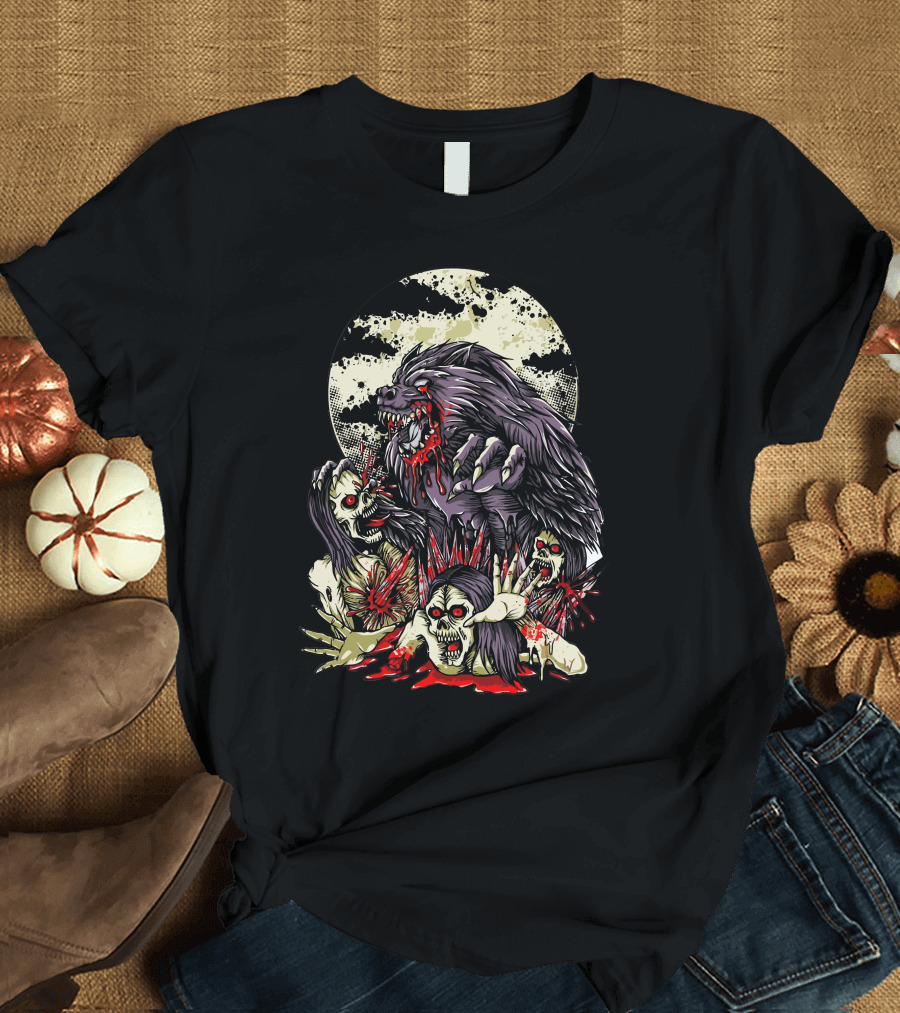 The End Of Zombie Werewolf Moon Apocalypse T-Shirt