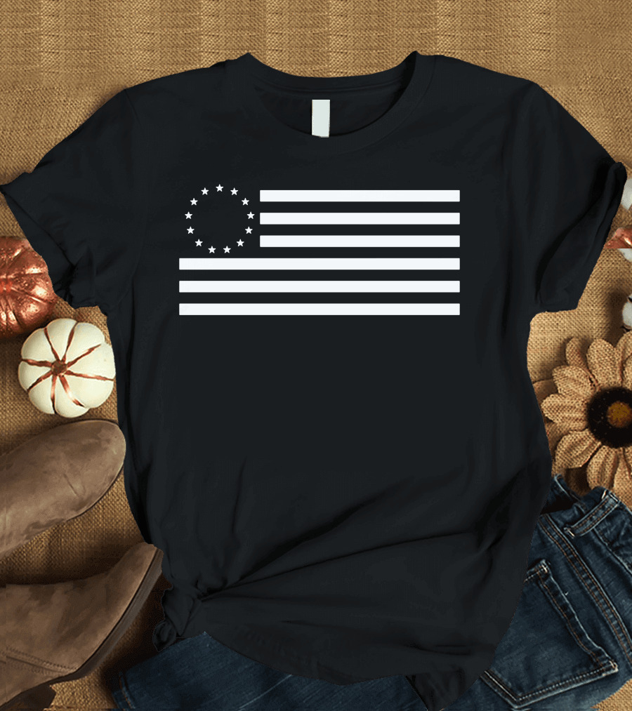 Betsy Ross Flag White Cool Modern Style Historic T-Shirt