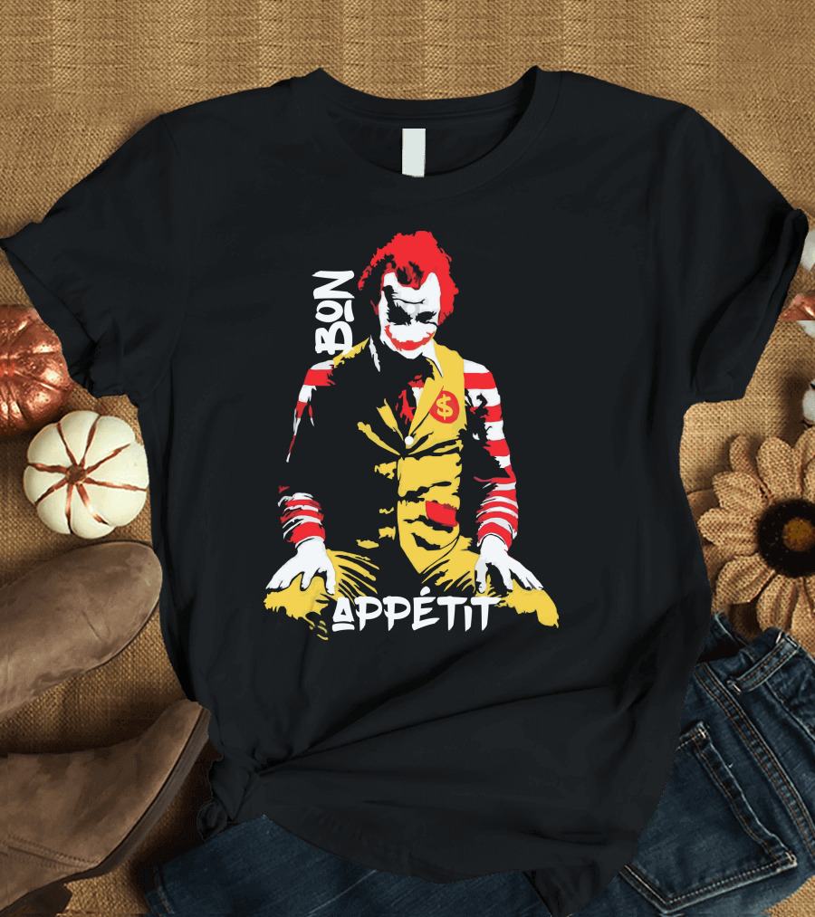 Bon Appetit Joker Ronald McDonald Mashup T-Shirt
