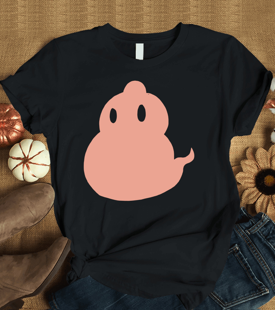 Chubby Ghost Halloween Peach Cartoon Blob T-Shirt
