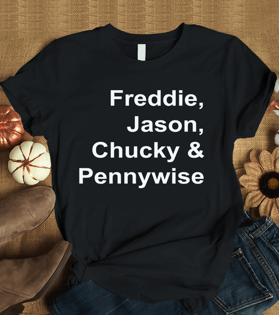 Freddie Jason Chucky Pennywise Horror Characters T-Shirt
