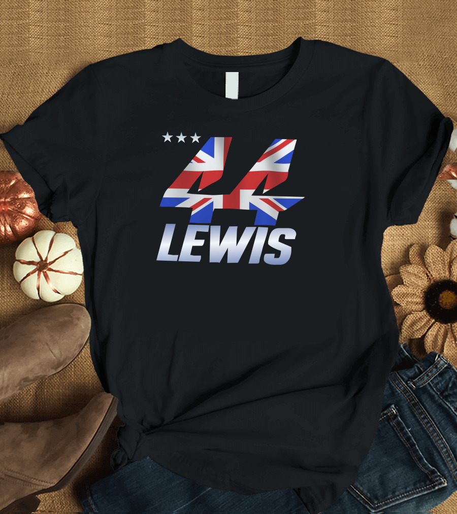 Lewis 44 Union Jack Formula Racing Stars T-Shirt