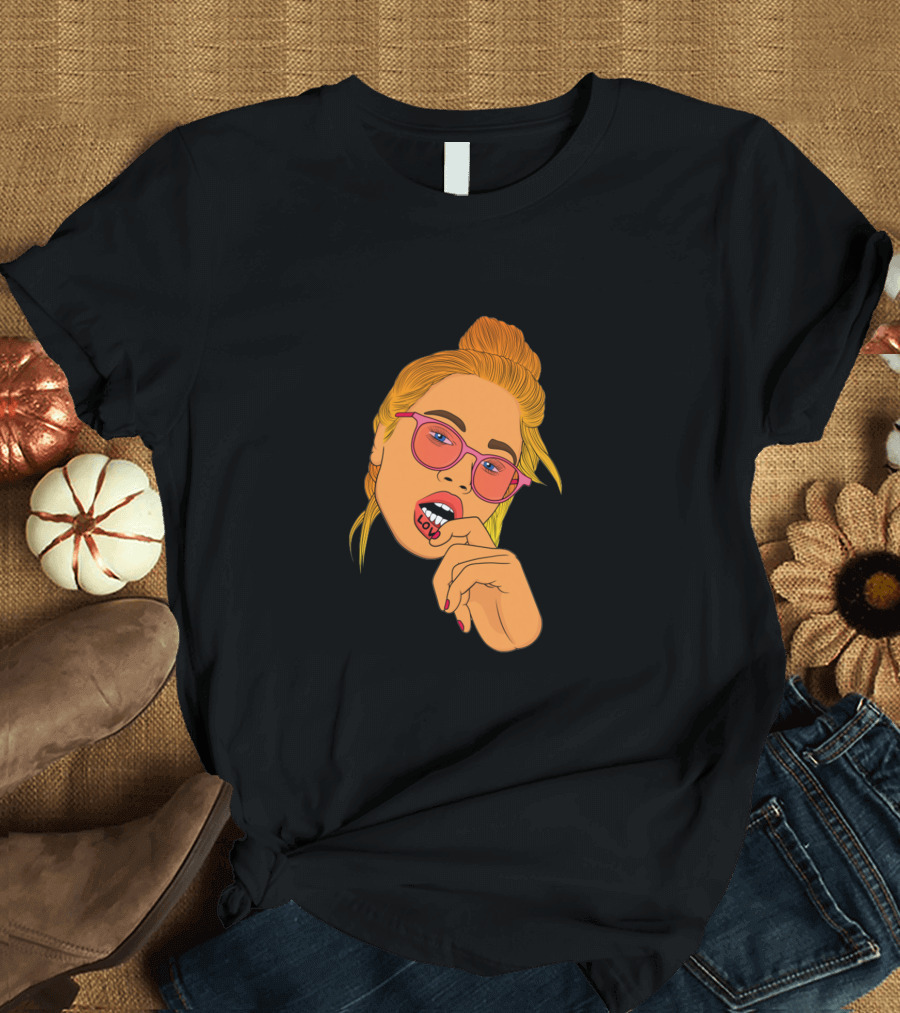 Meredith Bold Pop Art Style with Love Candy T-Shirt