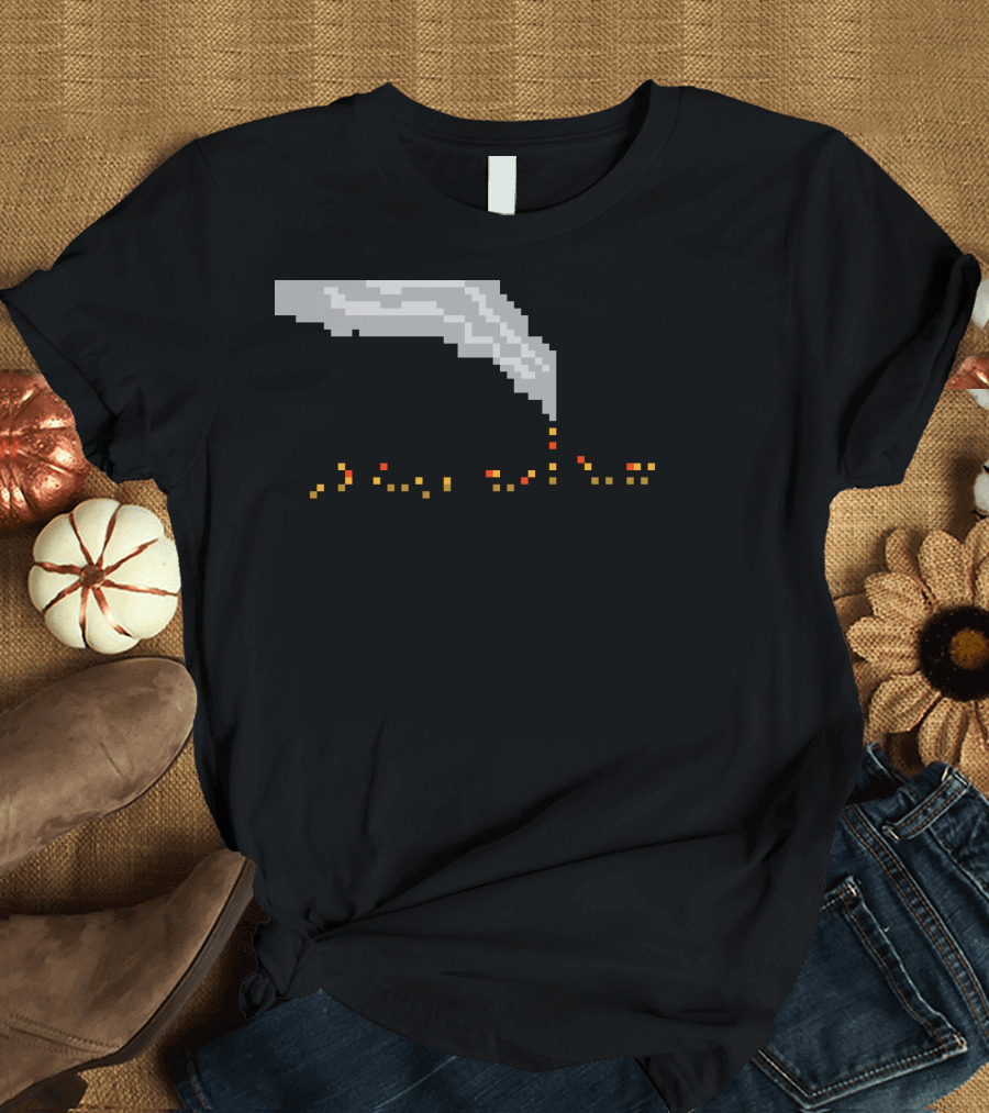 Minecraft Pixel Powerplant Skyline with Smoke T-Shirt