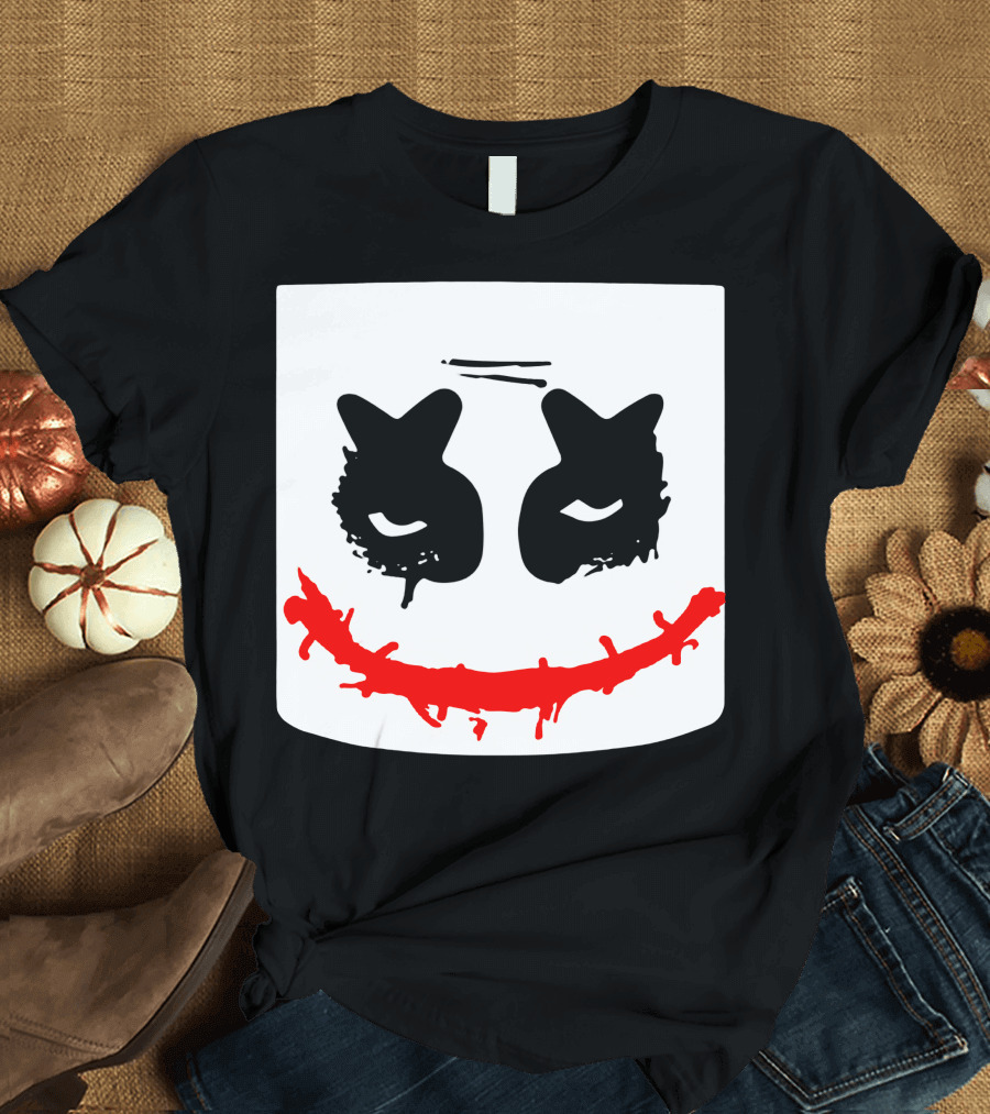 Funny DJ Smiley Face Joker Grin T-Shirt