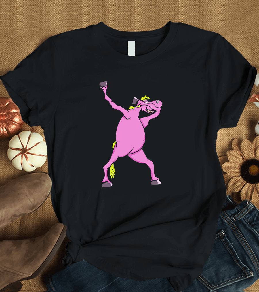 Horse Dabbing Pink Pose T-Shirt