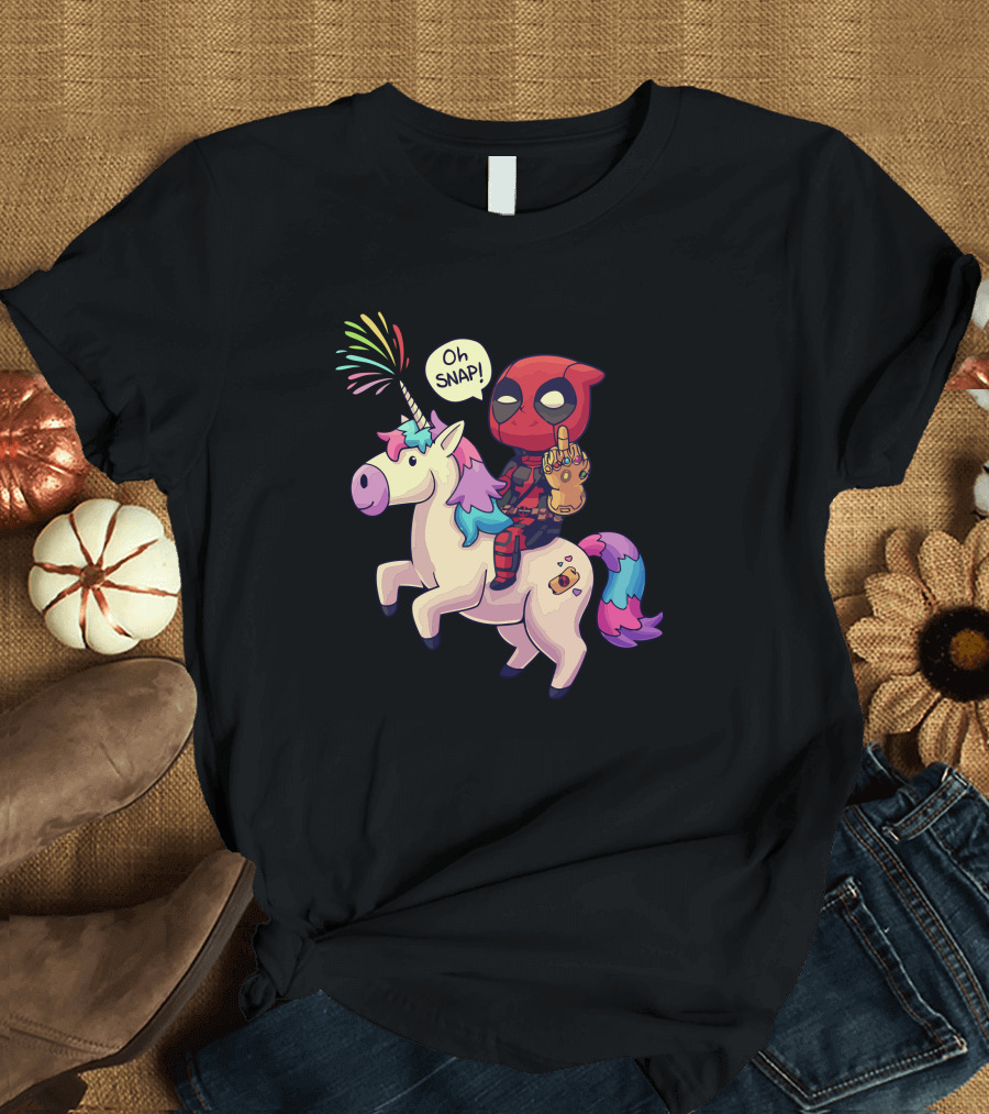 Oh Snap Infinity Chimichanga Unicorn Gauntlet T-Shirt