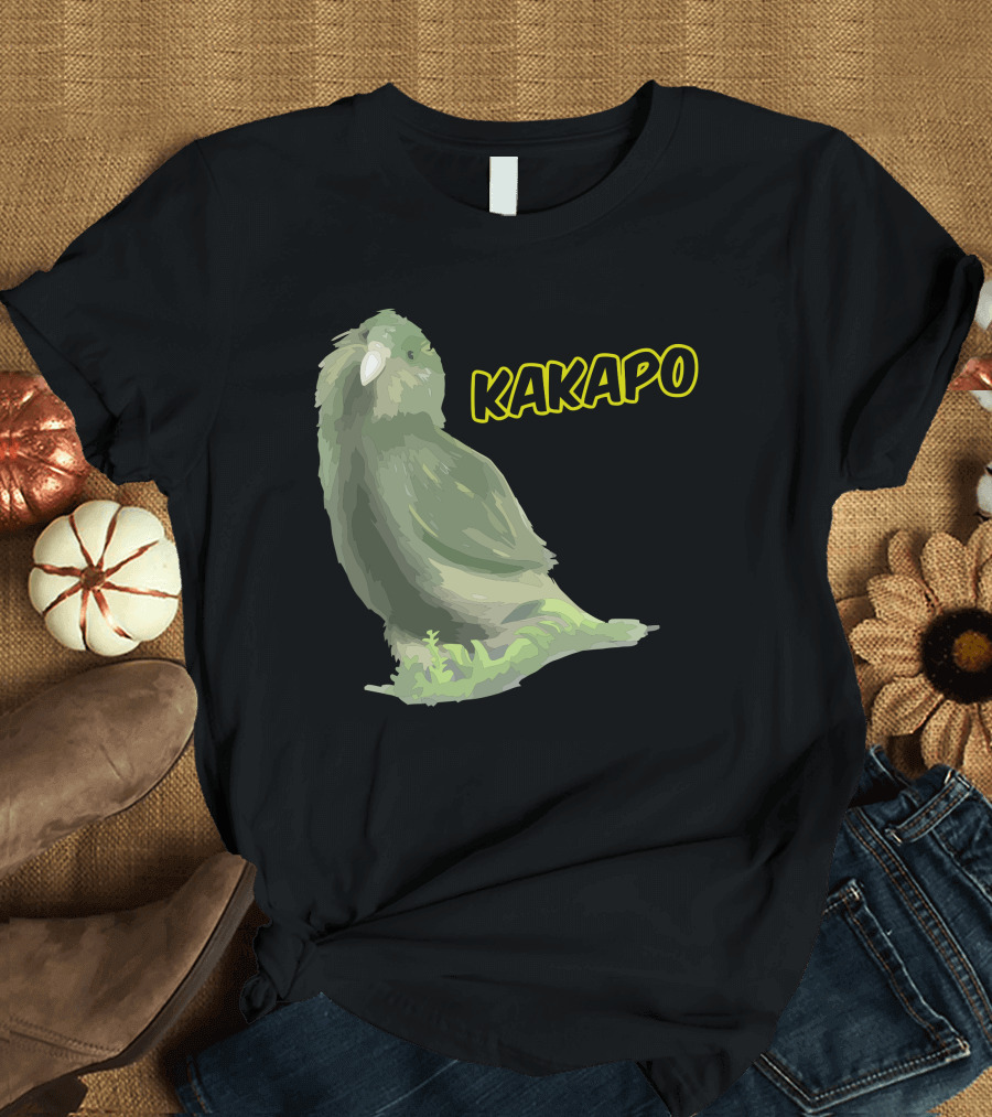 Kakapo Parrot Retro Style Wildlife T-Shirt