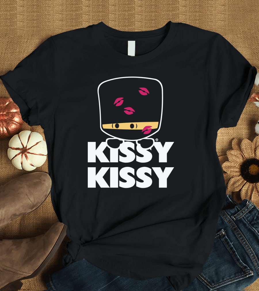 Kissy Kissy New Red Lips Black Hat Character T-Shirt