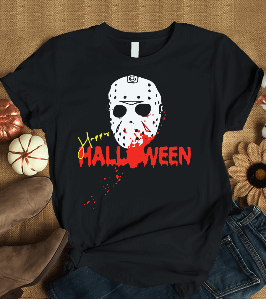 Happy Halloween Die Mask Horror Reference T-Shirt