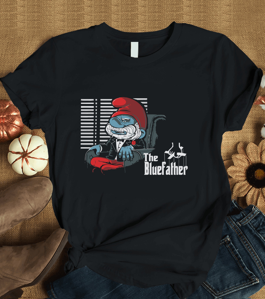 The Bluefather Smurf Mafia Boss T-Shirt