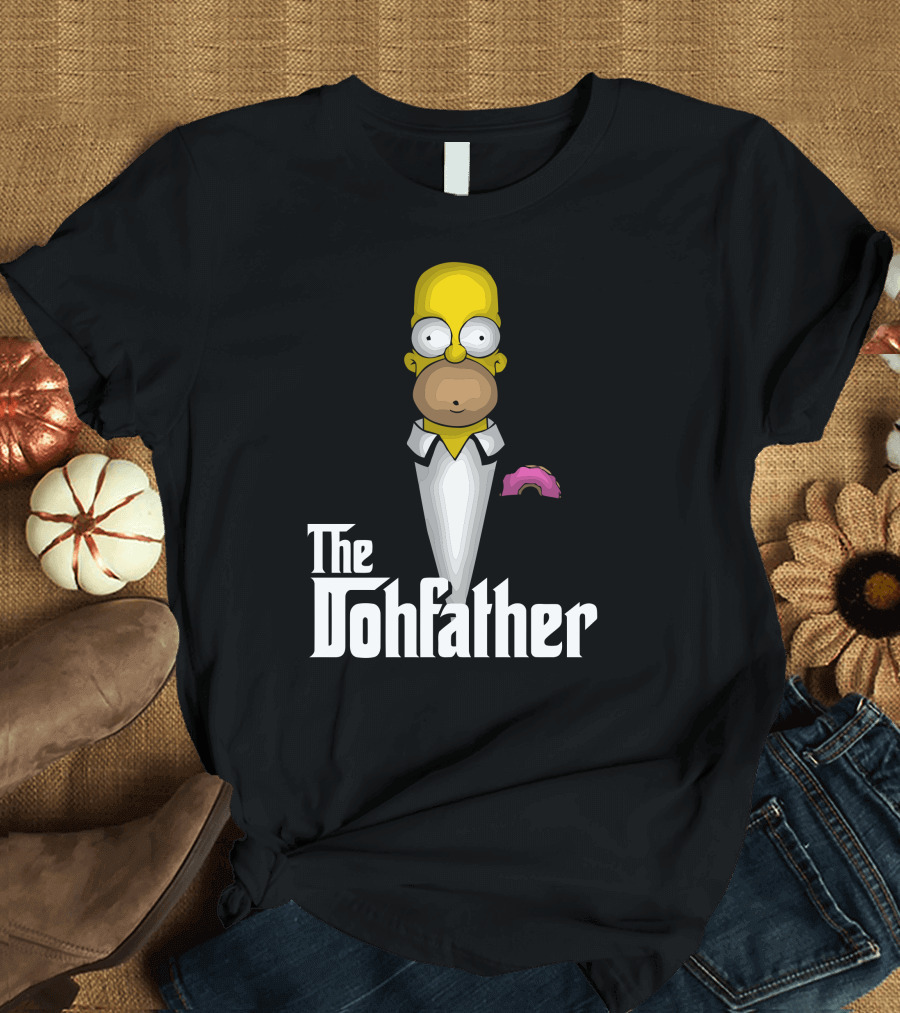 The Dohfather Homer Parody with Pink Donut Pocket T-Shirt