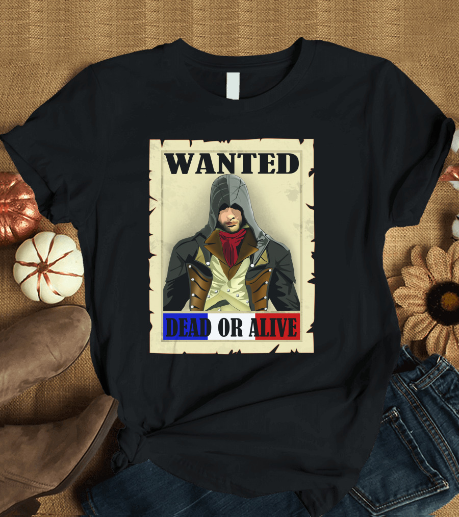 Wanted Dead Or Alive Hooded Figure T-Shirt