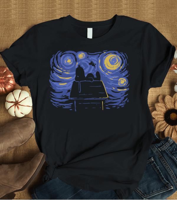 T-Shirt: Starry Beagle Van Gogh Night Sky T-Shirt Starry Beagle Van Gogh Night Sky T-Shirt