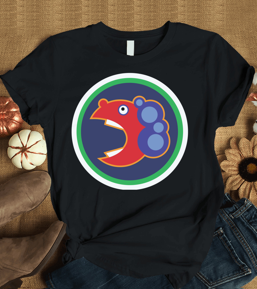 Pac-Man in Vancouver Canucks Style Eating Dots T-Shirt