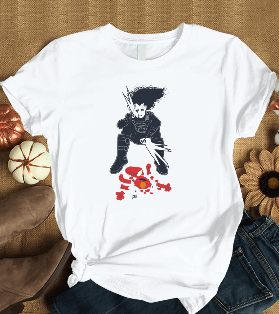 Edward Scissorhands Meets Tickle Me Emo Melancholy Encounter T-Shirt